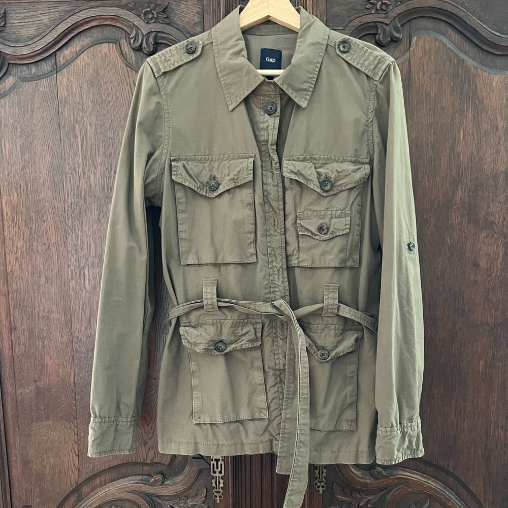GAP Army Green Button-Up Shirt